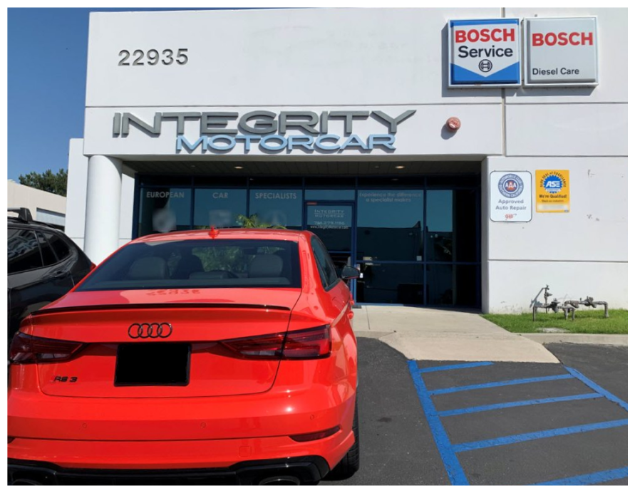 Integrity Motorcar Storefront